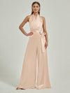 NZ Bridal Champagne Halter Satin Rompers EB30S19 Poppy a