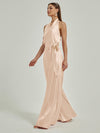 NZ Bridal Champagne Halter Satin Rompers EB30S19 Poppy d