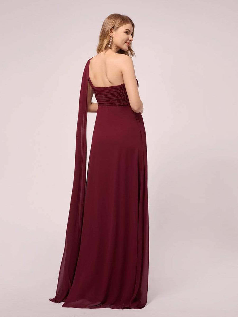 [Final Sale] US18 Burgundy Rushed Maternity Dress Elisa