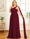 [Final Sale] US18 Plus Size Burgundy Bridesmaid Dresses-Elisa