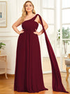 [Final Sale] US18 Plus Size Burgundy Bridesmaid Dresses-Elisa