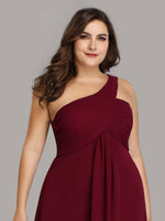 [Final Sale] US18 Plus Size Burgundy Bridesmaid Dresses-Elisa