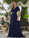 [Final Sale] US24 Navy Blue Plus Size Bridesmaid Dresses for Wedding Party-Mei