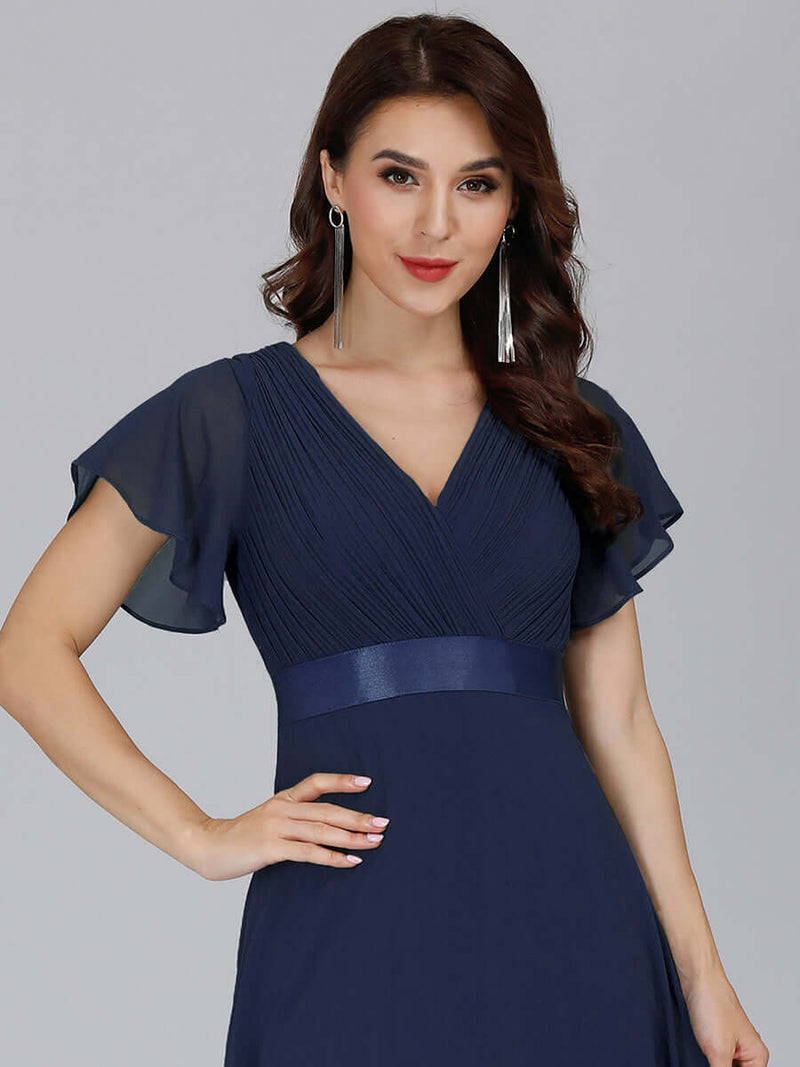 [Final Sale] US24 Navy Blue Plus Size Bridesmaid Dresses for Wedding Party-Mei