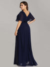 [Final Sale] US24 Navy Blue Plus Size Bridesmaid Dresses for Wedding Party-Mei