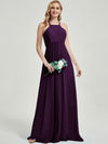 Floor length halter neckline Bridesmaid Dress