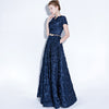 Arranging Pattern Pleated Noble Formal Evening Dress