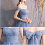 Sweetheart Neck Lace Up Straps Dusty Blue Bridesmaid Dresses Mix Match Dot Styles Dot Sweetheart Neck Lace Up Straps Dusty Blue Bridesmaid Dresses- NZ Bridal