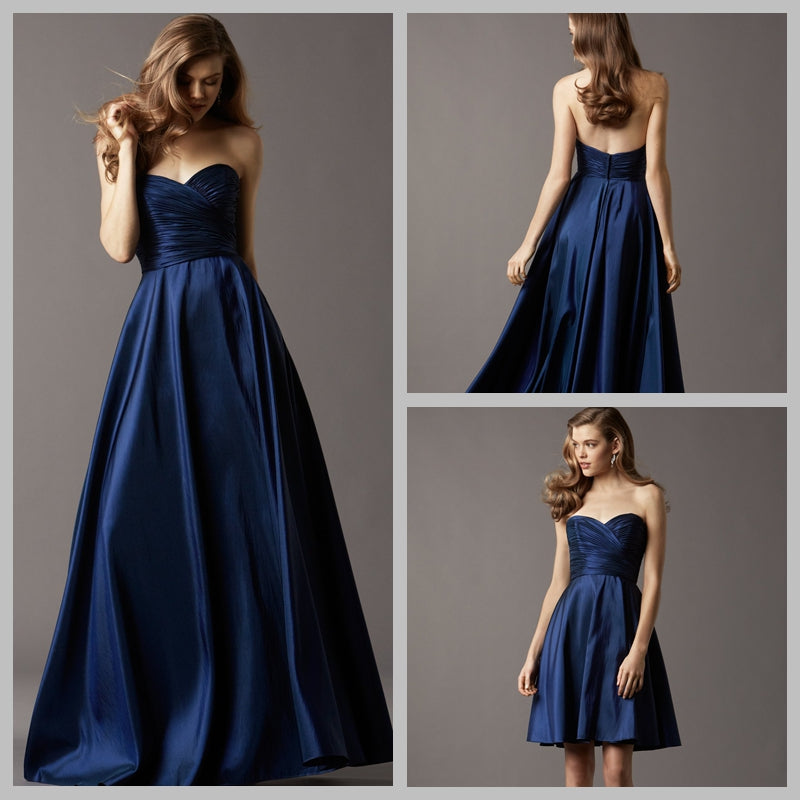 [Final Sale] Noble Satin Sweetheart Pleated Bridesmaid Dresses for Wedding Guest